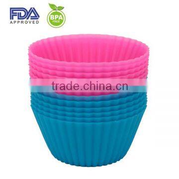 food grade cup shaped silicone cup cake mould for cookie cup