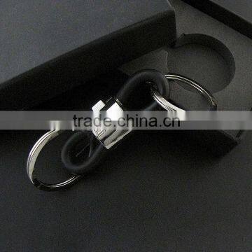 New Design Cool Personalised Luxury Manual Metal Leather Keychain Car Key Chain Key Ring Birthday Gift For Man Women photo-2