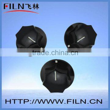 FL-057 black leather gear shift knob cover