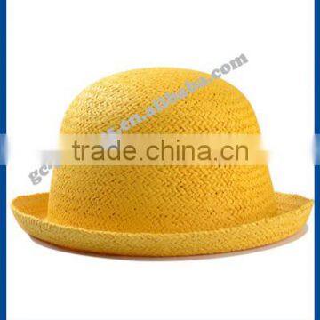 hot new products for 2014 Spring and summer Hollow papyrus bowler hat fashion hat flanging lady hate para straw hat and cap cust