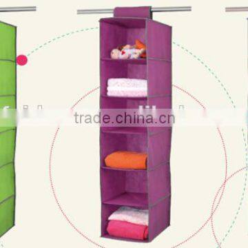 6 shelf hanging storage organizer for clothes