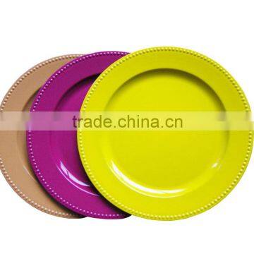 GRS 13" disposable colored Plastic Charger Plates