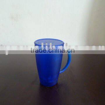 300ml Spray Green Glass Juice Empty Coffee Cup with Handle