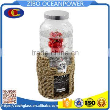 6L water glass dispenser with grass stand