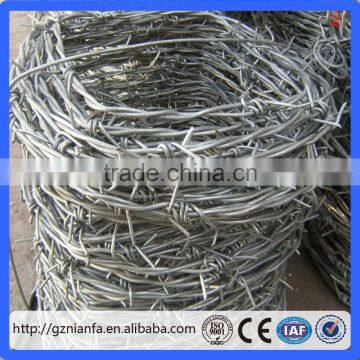 For Protection Used Hot Dipped or Electro Galvanized 7kg per roll Barbed Wire(Guangzhou Factory)