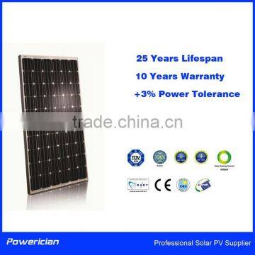 270Wp Mono Solar Panel 0+3% Tolerance Solar Power Plant Solar Panel PV Module