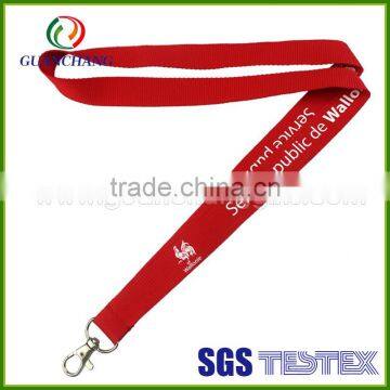 Polyester single custom screen printing colorful neck lanyard