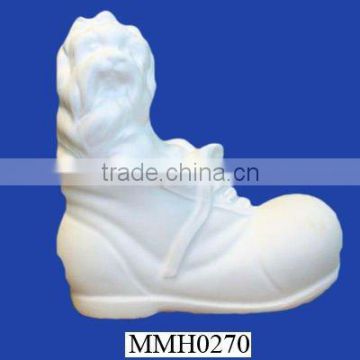 decorative bisque ceramic boot