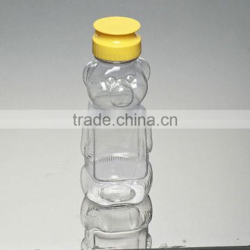 454g/16OZ Plastic PET Bear Honey Bottle Packing With Silicon Valve Cap