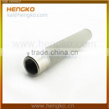 Sintered micron porous stainless steel filter cartridge housings