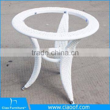Luxury Outdoor White Rattan 4 Seaters Dining Table photo-6