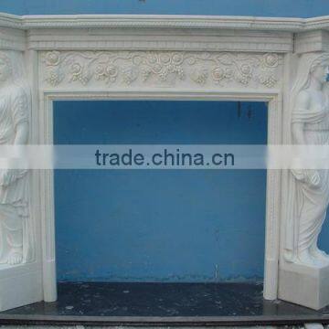 Western Style Carving Marble Fireplace photo-2
