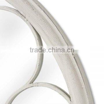 Antique White Gothic Iron Window Mirror photo-3