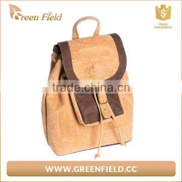 Beautiful ladies cork leather backpack environmental women bag