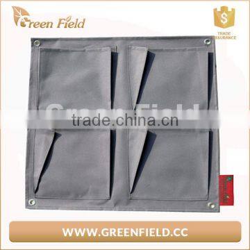 Wholesale Living Wall Felt Planter Bag Garden Green Wall 4 Pockets Hanging Vertical Wall Garden Planter photo-2