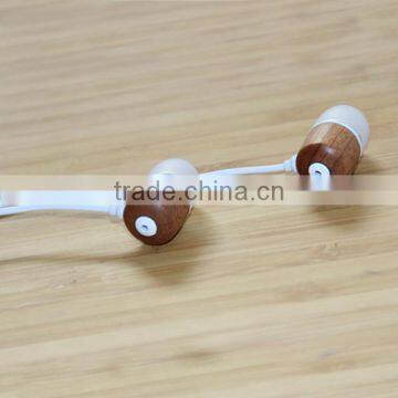 Cherry Wood-ear Remote Control Headphones Wire (white),Cherry Wood Earphone photo-5