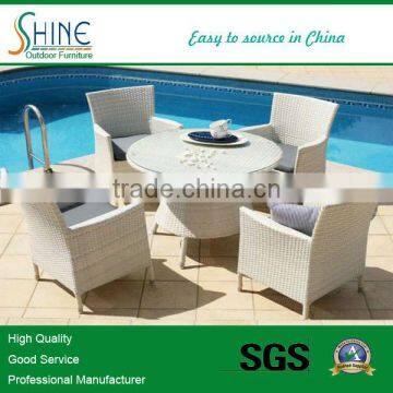 concise style 4 seaters patio rattan dining table and chair SOF1012