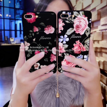 Soft tpu Cell Phone Cover Case Silicone mobile Phone Cases for iPhone7/7Plus/6/6s/6plus/6splus Fluffy ball housing shell