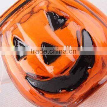 Portable Pumpkin Shaped Glass Candle Holder photo-3