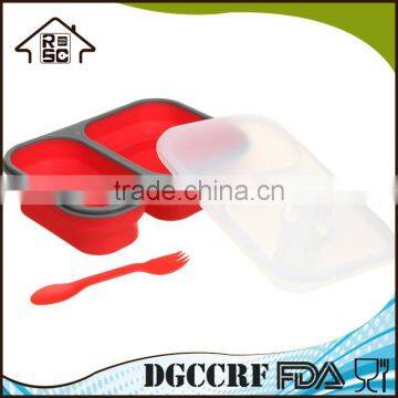 Welcome OEM Easy to Use Collapsible Food Container With Lid Fork photo-2