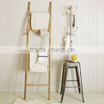Bathroom Bamboo Ladder Tower Rack photo-5