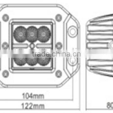 151537 6 Led 18W Stainless Steel PC IP67 Working Lamp photo-2