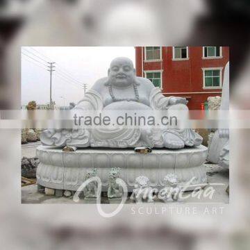 Outdoor Decoration Sculpture Stone Carving Laughing Buddha Garden Statues photo-2