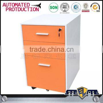 Light Blue Office Filing Cabinet Metal Mobile Filing Cabinet With 3 Drawer photo-6