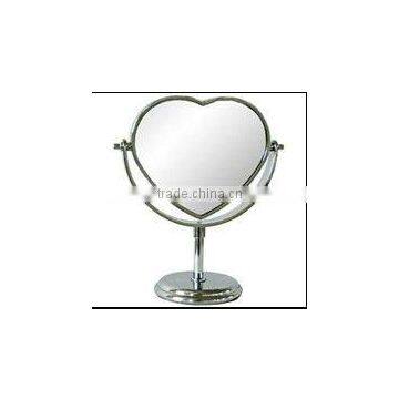 Heart shape ABS Electrofacing Anti-Silver Cosmetic Table Mirror with two sides