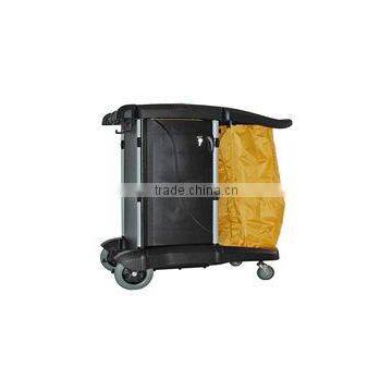 Commercial Plastic Service Cart with Wheels cleaning trolley 05109