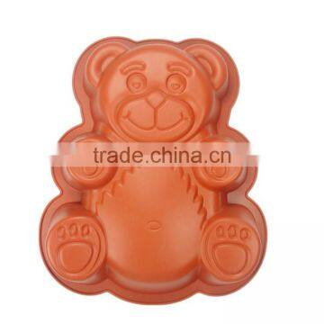 FDA / LFGB Silicone bear shaped cake mould pan