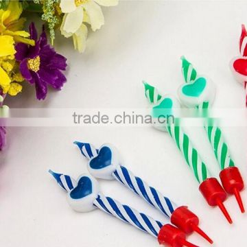 Love Heart Colour Screw Thread Birthday Candle Wholesale photo-4