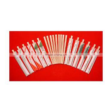 Paper covered disposable bamboo chopstick