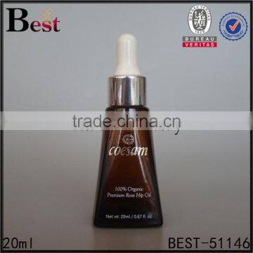 20ml Amber Pyramid Shape Brown Glass Dropper Bottle for Essential Oil photo-4