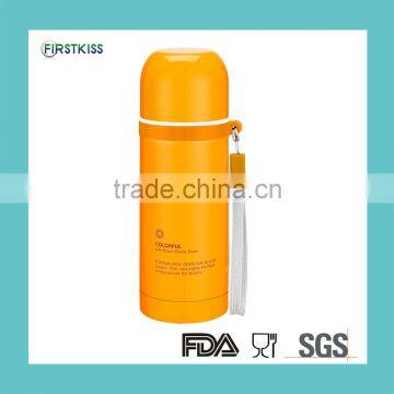Double Wall Stainless Steel Color Vacuum Flask in Bullet Type