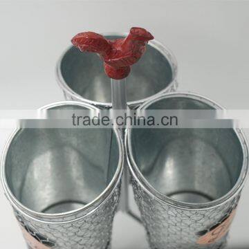 Daily Life Style Storage Can Gabage Stake Kitchen Tool Metal Cutlery Holder photo-5