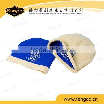 reversible wear winter snow footballteam sport beanie sport hat polar fleece headwear