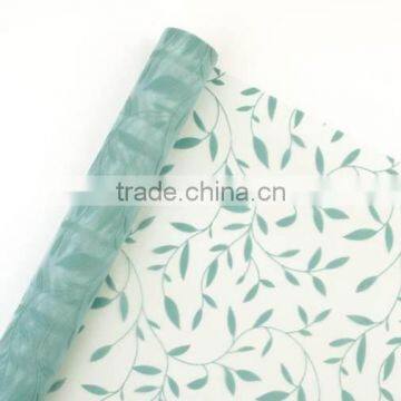 Printing organza fabric roll flower wrapping gift packing floral wrapping organza roll