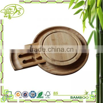 Bamboo cheese chopping board with drawer