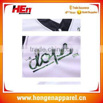 High Quality Sublimation Printing Custom Embroidered Baseball Jersey photo-3