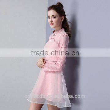 Winter Chinese Traditional Elegant Plain Velvet Cheongsam Dresses for Women photo-2