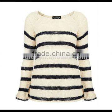 Spring/autumn/winter casual sample stripe pullover knitwear