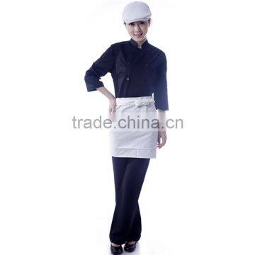 Custom 65% Cotton 35% Polyester Black Chef Uniform photo-6