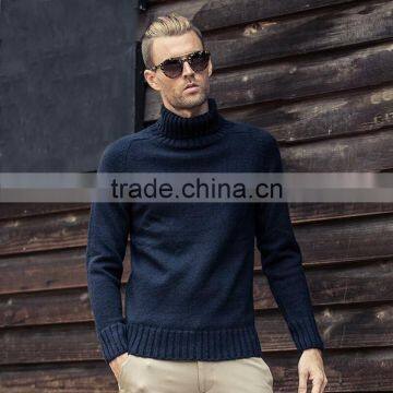 Latest Fashion Men Turtleneck Pure Color Sweater photo-2