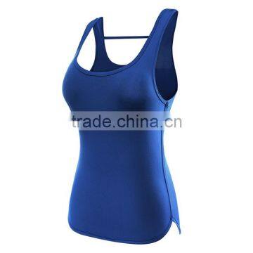 High Quality Solid Color Wholesale Custom Womens Sport Tank Top photo-5