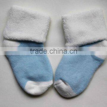 Custom plain white baby socks