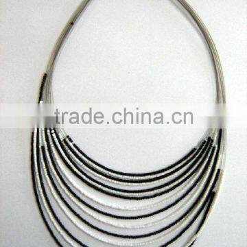 Multi layer thread Necklaces