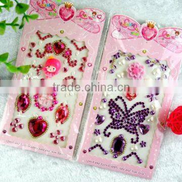 Free Sample Multi-Stone Shaped Assorted Self Adhesive Diamond Rhinestone Decorative Sticker Gems Crystals Sticker photo-2