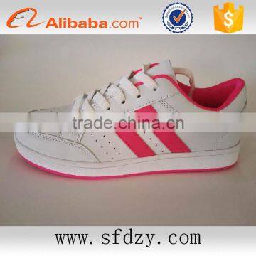 Cheaper PU leather casual shoes women walking sport shoes from china shoe factory