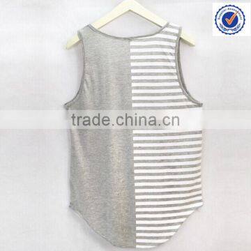 Fashion Cotton Tank Tops Stripe Cotton Tank Tops Cut & Sew Tank Tops photo-2